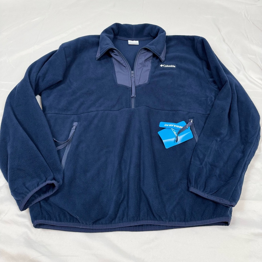 Columbia Sequoia Grove 1/2 Zip Fleece Women’s L Blue Pullover Jacket NWT